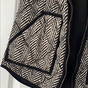 J. Crew Black and White Patterned Vest